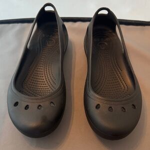 Crocs Women's Black Slip-On Shoes 8.0